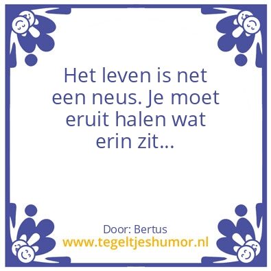 Tegeltje: De Neus!
