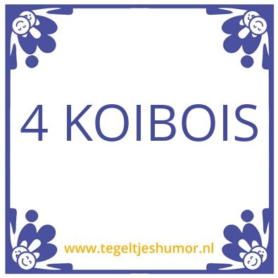 Tegeltje: 4 KOIBOIS