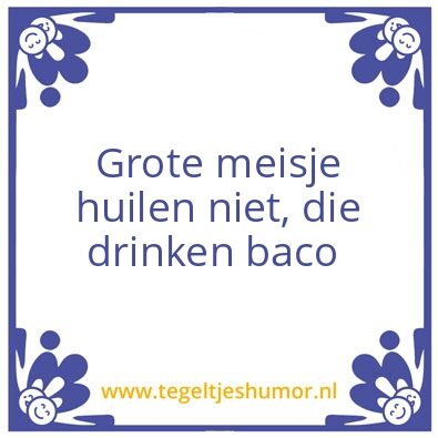 Tegeltje: grote meisje