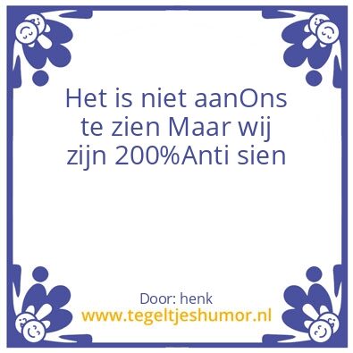 Tegeltje: sientje