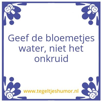 Tegeltje: Motto
