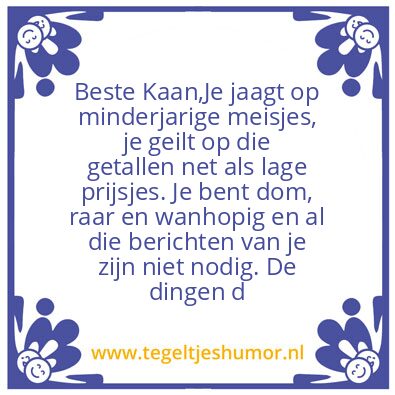 Tegeltje: Kaan