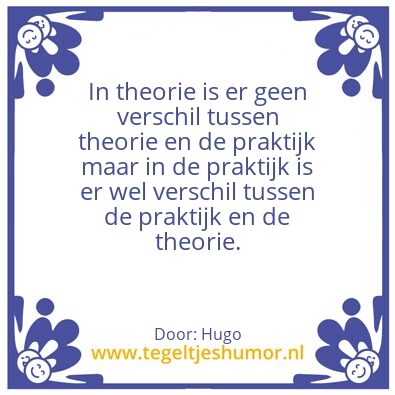 Tegeltje: In theorie