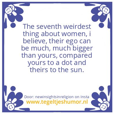 Tegeltje: I did not know