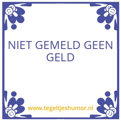 Tegeltje: GELD