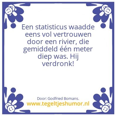 Tegeltje: Een statisticus , citaat.