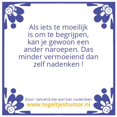 Tegeltje: Begrijpen