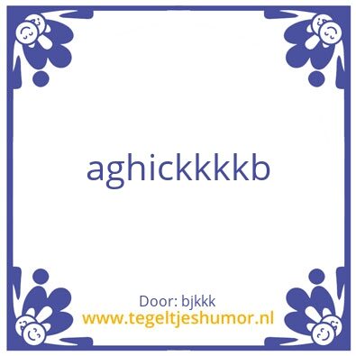 Tegeltje: konyar