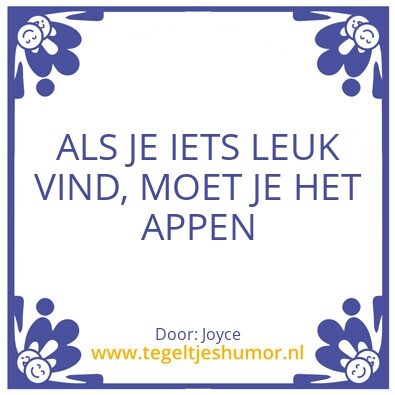 Tegeltje: Leuk
