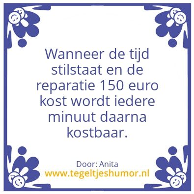 Tegeltje: Klok