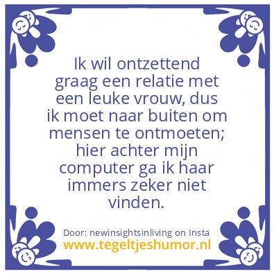 Tegeltje: a nice female
