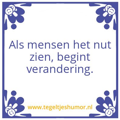 Tegeltje: Verandering