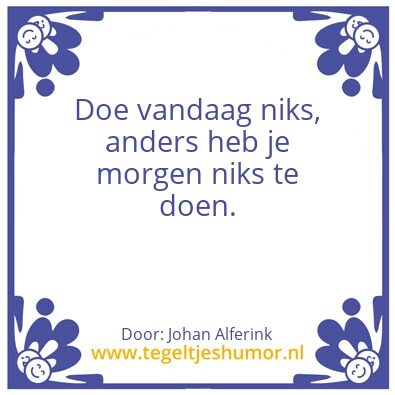 Tegeltje: Johan Alferink