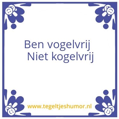 Tegeltje: ben