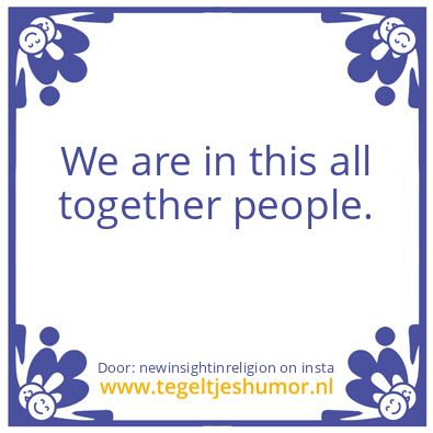 Tegeltje: people.