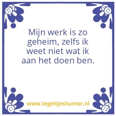 Tegeltje: Geheim