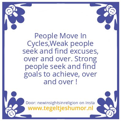 Tegeltje: People Move In Cycles :