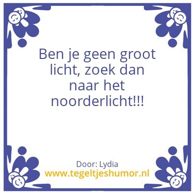 Tegeltje: licht