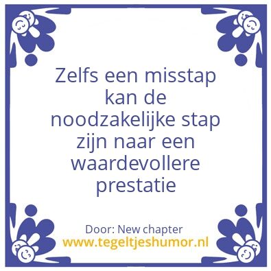 Tegeltje: New chapter