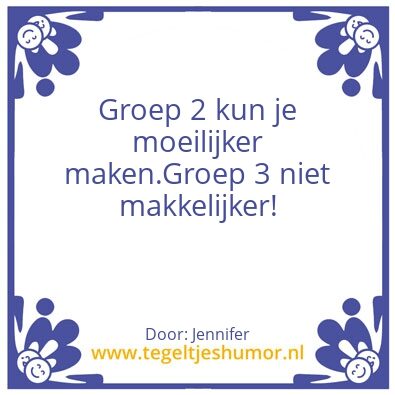 Tegeltje: Kleuters