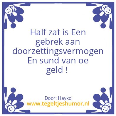 Tegeltje: Doorzetten