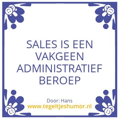 Tegeltje: Sales