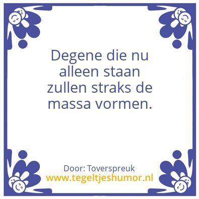 Tegeltje: Eenzaam?