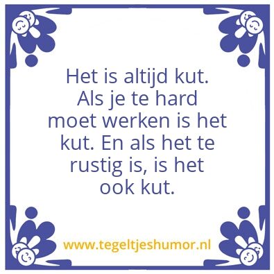 Tegeltje: Kut
