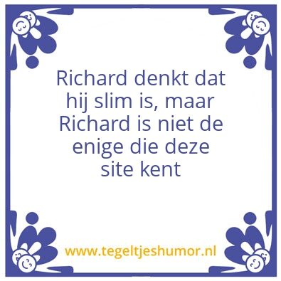 Tegeltje: Richard