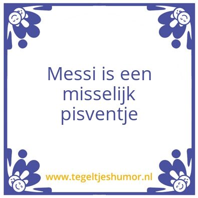 Tegeltje: Messi