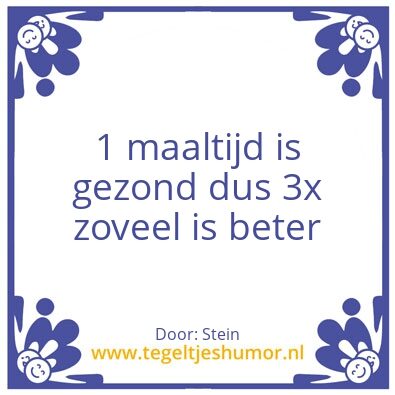 Tegeltje: Maaltujf