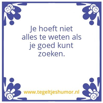 Tegeltje: Antwoord