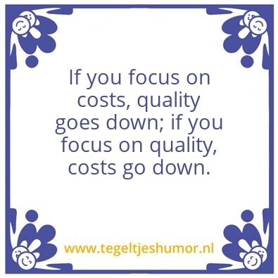Tegeltje: Quality wishdom