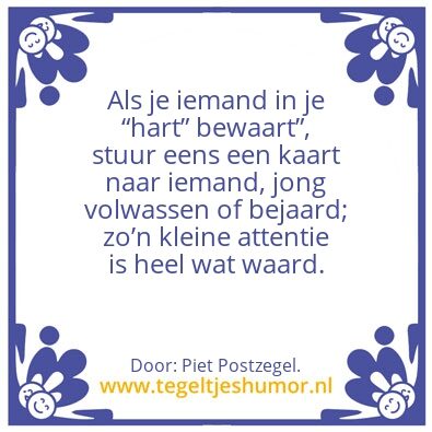 Tegeltje: Kaartje