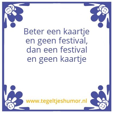 Tegeltje: Festival