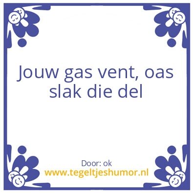 Tegeltje: geef gas