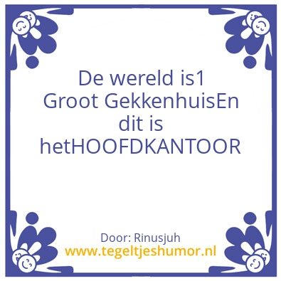 Tegeltje: Gekenhuis