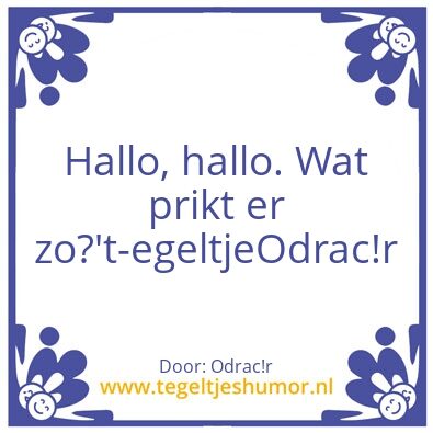 Tegeltje: Tegeltje