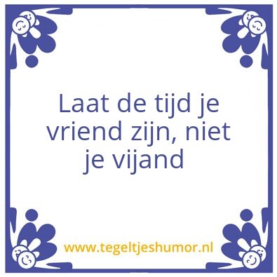 Tegeltje: Tijd