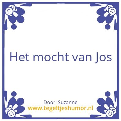 Tegeltje: jos