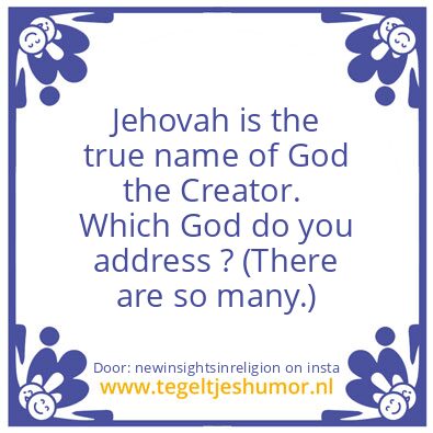 Tegeltje: the true name of God