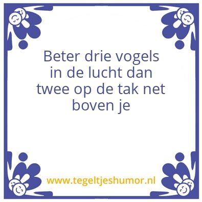 Tegeltje: Vogels