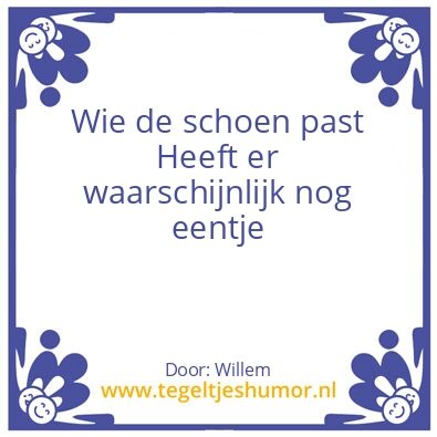 Tegeltje: schoentje