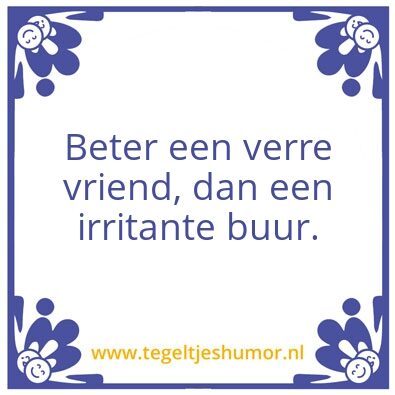 Tegeltje: Buren
