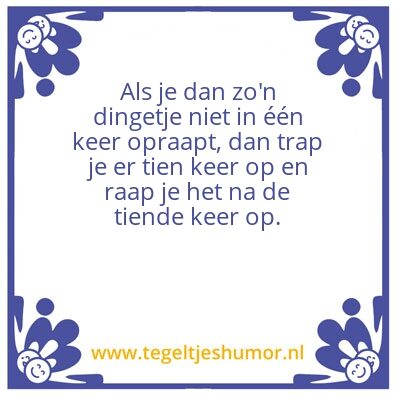 Tegeltje: Dingetje