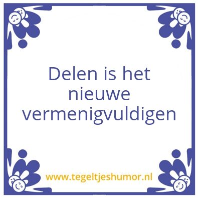 Tegeltje: delen