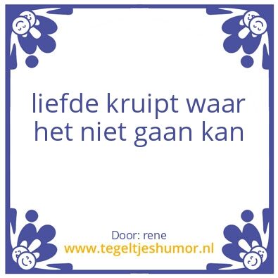 Tegeltje: liefde