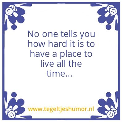 Tegeltje: Housesit