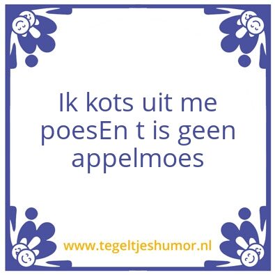 Tegeltje: Me poes