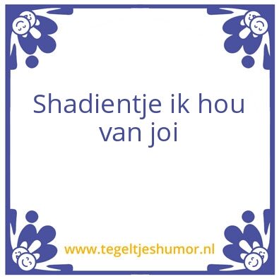 Tegeltje: Sharia